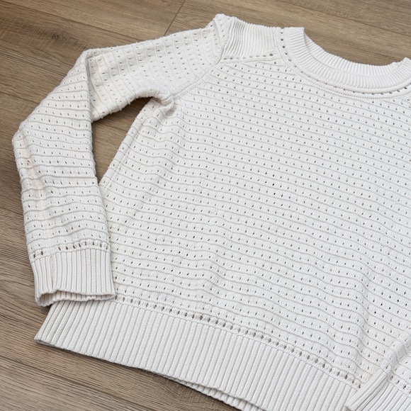 LOFT Cream Sweater Size Medium NWOT Cozy Neutral Knit - Picture 2 of 7